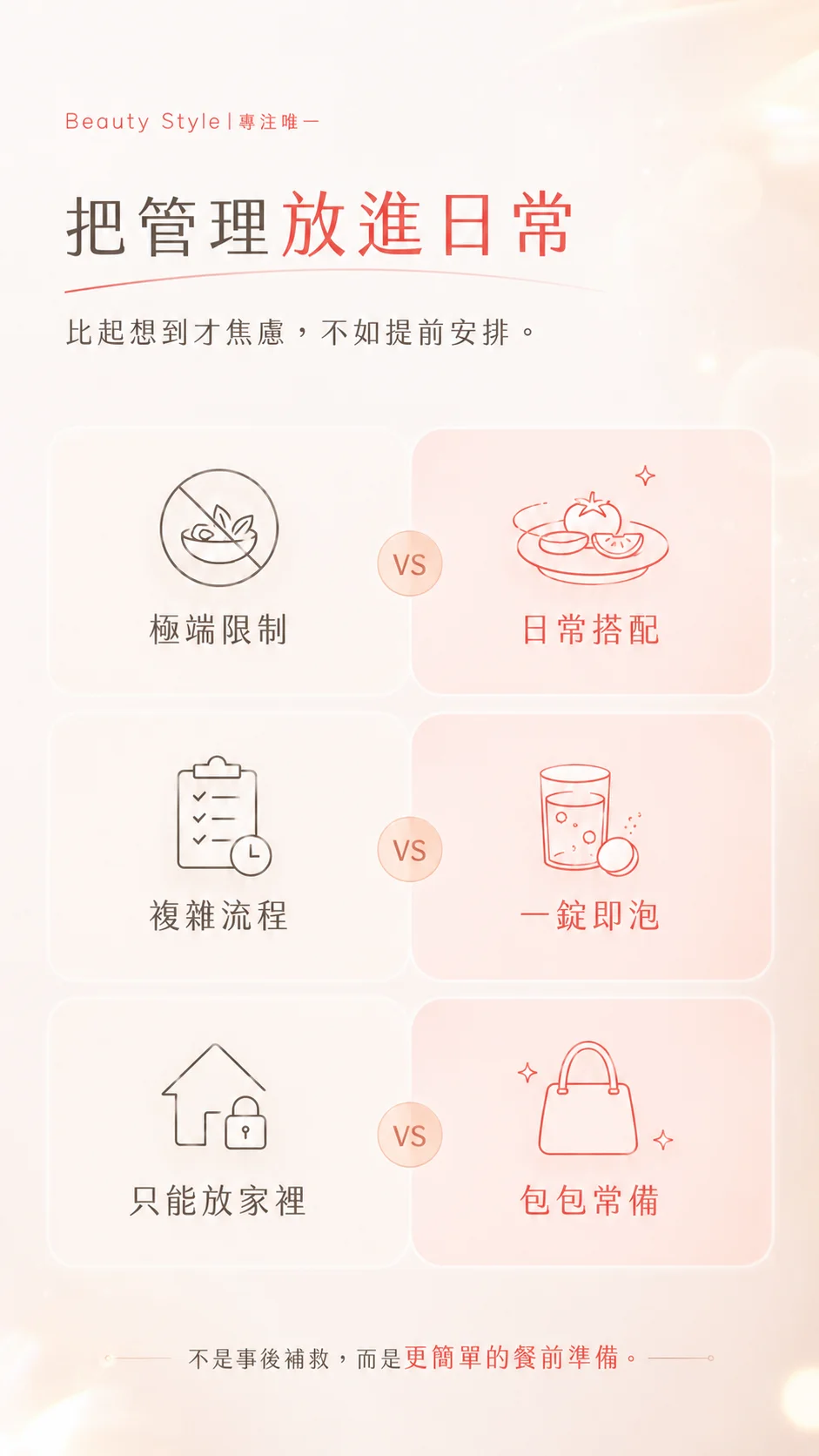 把管理放進日常 — 比起想到才焦慮，不如提前安排